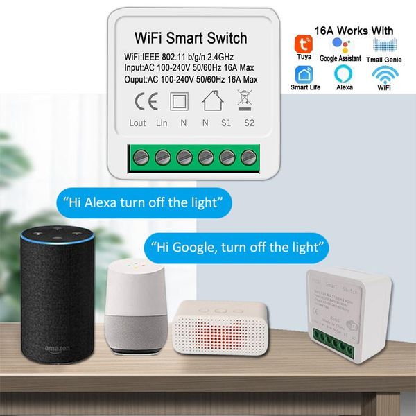 smart power plugs mini tuya wifi diy switch supports 16/10a 2 way control home automation module works with alexa google life app
smart power plugs mini tuya wifi diy switch supports 16/10a 2 way control home automation module works with alexa google life app