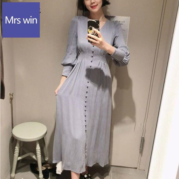 neploe elegant vintage solid color v-neck single breasted dress 2021 autumn fashion vestidos slim waist dresses women casual, Black;gray
neploe elegant vintage solid color v-neck single breasted dress 2021 autumn fashion vestidos slim waist dresses women casual, Black;gray