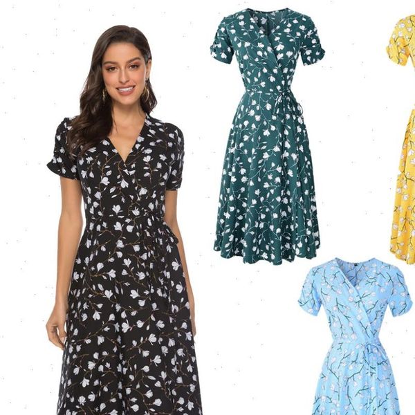 women dress summer boho beach dresses casual short sleeve chiffon print vintage midi female elegant robe vestidos, Black;gray
women dress summer boho beach dresses casual short sleeve chiffon print vintage midi female elegant robe vestidos, Black;gray