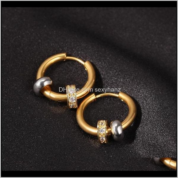 & hie drop delivery 2021 fashion gold color cubic zircon hoop earrings cz diamond stainless steel ear buckle for women men punk hip hop jewe, Golden;silver
& hie drop delivery 2021 fashion gold color cubic zircon hoop earrings cz diamond stainless steel ear buckle for women men punk hip hop jewe, Golden;silver