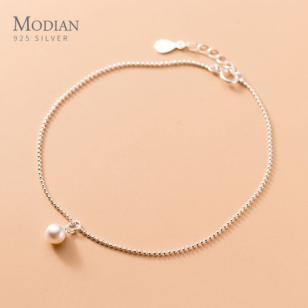 modian brands simple light beads pearl 100% genuine 925 sterling silver link chain anklet for women korea style fine jewelry, Red;blue
modian brands simple light beads pearl 100% genuine 925 sterling silver link chain anklet for women korea style fine jewelry, Red;blue