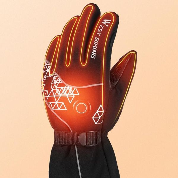 cycling gloves riding durable rechargeable practical winter motorcycle heated, Black
cycling gloves riding durable rechargeable practical winter motorcycle heated, Black