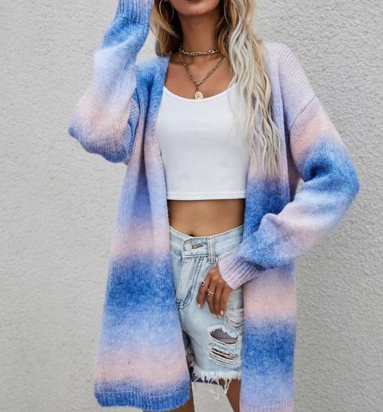 women's knits & tees 2021 autumn fashion women tie dye printing long cardigans coats casual winter warm sleeve knitted sweaters coat, White
women's knits & tees 2021 autumn fashion women tie dye printing long cardigans coats casual winter warm sleeve knitted sweaters coat, White