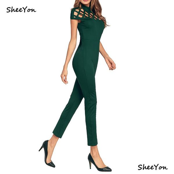 women's jumpsuits & rompers sheeyon woman 2021 summer pants short-sleeved openwork jumpsuit ladies green jf8e-385, Black;white
women's jumpsuits & rompers sheeyon woman 2021 summer pants short-sleeved openwork jumpsuit ladies green jf8e-385, Black;white
