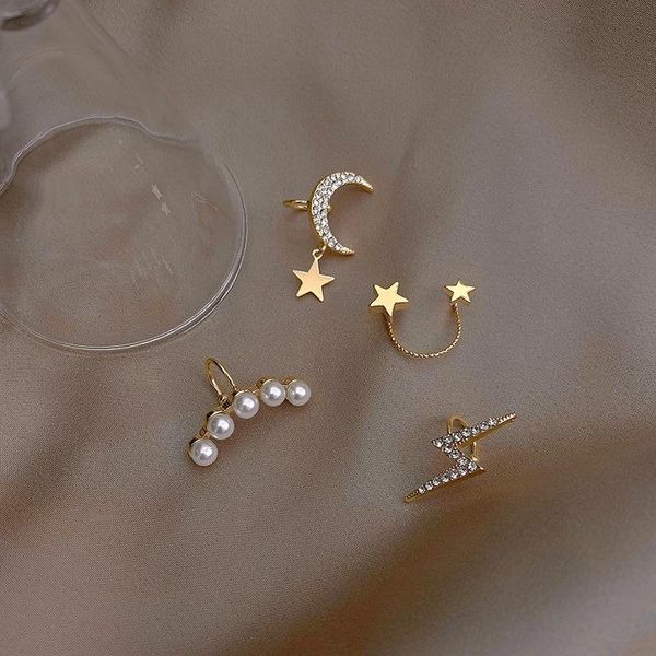earrings for women crystal star moon pearl no ear hole student long earring jewelry wholesale stud, Golden;silver
earrings for women crystal star moon pearl no ear hole student long earring jewelry wholesale stud, Golden;silver