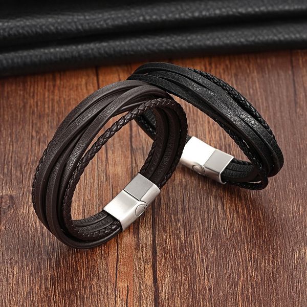 2021fashion stainless steel chain genuine leather bracelet men vintage male braid jewelry for women, Golden;silver
2021fashion stainless steel chain genuine leather bracelet men vintage male braid jewelry for women, Golden;silver