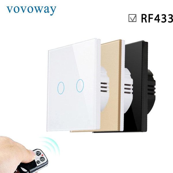 smart home control vovoway light switch rf 433mhz wireless remote eu standard 2gang interrupter ac110v 220v wall touch
smart home control vovoway light switch rf 433mhz wireless remote eu standard 2gang interrupter ac110v 220v wall touch