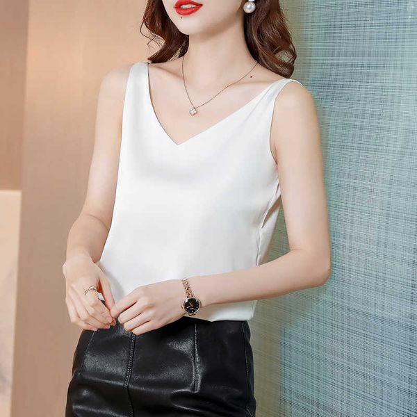 korean fashion tank women satin mesh office lady s summer sleeveless silk plus size xxxl blue camis 210531, White
korean fashion tank women satin mesh office lady s summer sleeveless silk plus size xxxl blue camis 210531, White