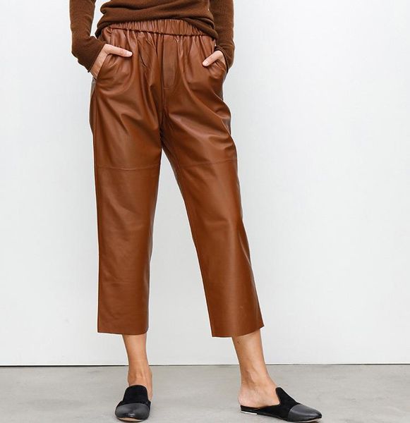 women's pants & capris elfstyle women black/caramel colour sheep skin leather nine - female casual trousers harem, Black;white
women's pants & capris elfstyle women black/caramel colour sheep skin leather nine - female casual trousers harem, Black;white