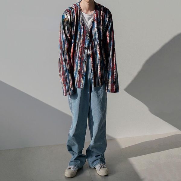 men's sweaters 2021 men wear knitted cardigan sweater jacket man korean fashion spring and autumn v collar single breasted long sleeve, White;black
men's sweaters 2021 men wear knitted cardigan sweater jacket man korean fashion spring and autumn v collar single breasted long sleeve, White;black