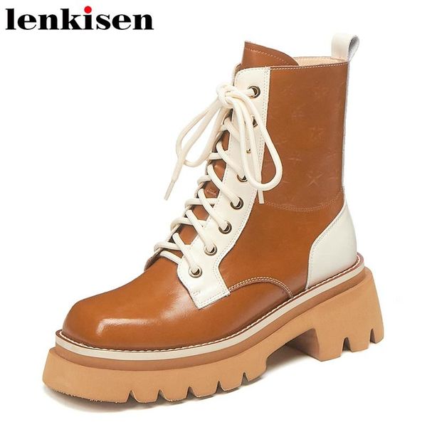 boots lenkisen mixed colors short real cow leather winter cross-tied square toe high heels platform prints star ankle l59, Black
boots lenkisen mixed colors short real cow leather winter cross-tied square toe high heels platform prints star ankle l59, Black