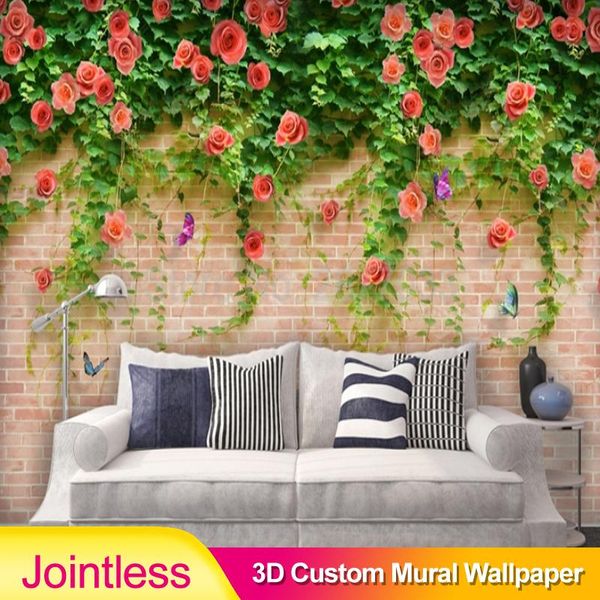 wallpapers jointless custom mural 3d wallpaper brick wall flower vine large waterproof cloth living room tv background home decoration
wallpapers jointless custom mural 3d wallpaper brick wall flower vine large waterproof cloth living room tv background home decoration