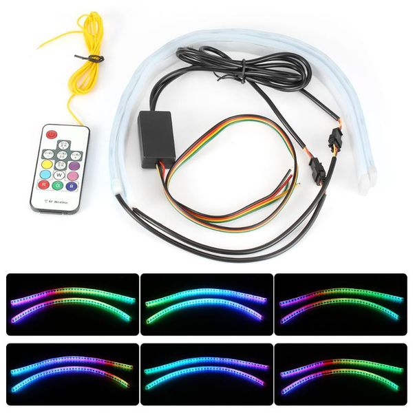2pcs 30/45/60cm rgb slim sequential flexible led drl turn signal strip remote for headlight dc12v easy installation emergency lights
2pcs 30/45/60cm rgb slim sequential flexible led drl turn signal strip remote for headlight dc12v easy installation emergency lights
