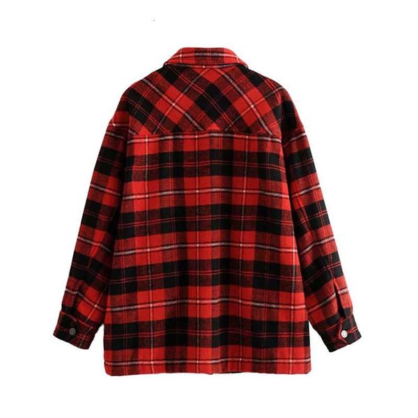 women's jackets women plaid oversized red jacket checkered pockets loose style long sleeve warm coat female outwear stylish 1 vbzx, Black;brown
women's jackets women plaid oversized red jacket checkered pockets loose style long sleeve warm coat female outwear stylish 1 vbzx, Black;brown