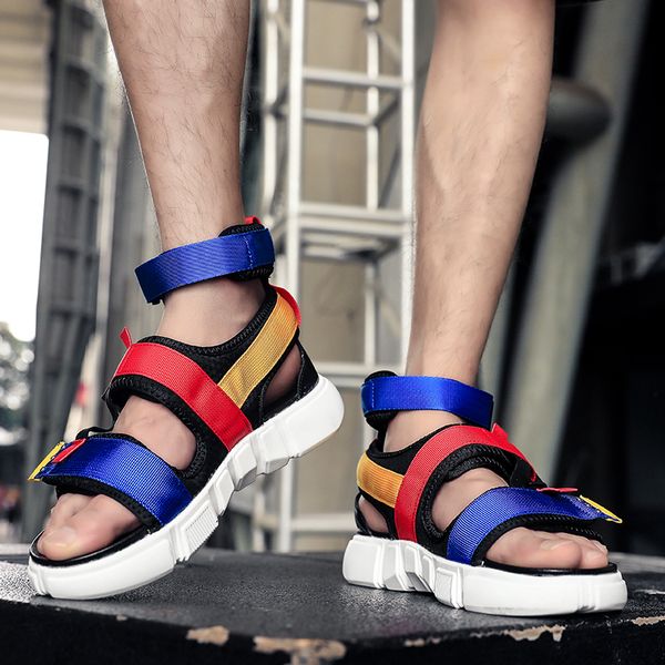 ins summer open toe high sandals men casual trend shoes outdoor non-slip mens buckle sandals gladiator on beach sandals, Black
ins summer open toe high sandals men casual trend shoes outdoor non-slip mens buckle sandals gladiator on beach sandals, Black