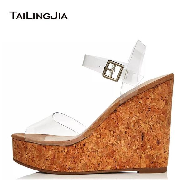 clear heels platform wedge sandals shoes woman transparent stripper high heel women 2021 summer buty peep toe wedges pvc sandal, Black
clear heels platform wedge sandals shoes woman transparent stripper high heel women 2021 summer buty peep toe wedges pvc sandal, Black