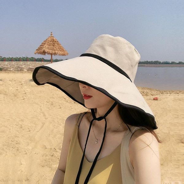 wide brim hats foldable anti-uv bucket hat with windproof rope beach cap sun fisherman big visors spring summer accessories, Blue;gray
wide brim hats foldable anti-uv bucket hat with windproof rope beach cap sun fisherman big visors spring summer accessories, Blue;gray