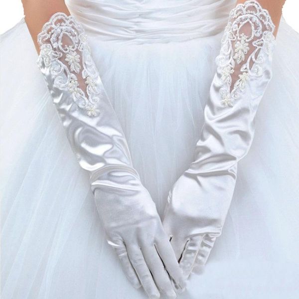 bridal gloves long full finger satin wedding elbow length lace appliqued woman bride party gifts accessories for cosplay prom, White
bridal gloves long full finger satin wedding elbow length lace appliqued woman bride party gifts accessories for cosplay prom, White