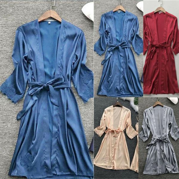 women's sleepwear lingerie transparan summer ladies bride robes kimono robe satin silk lace night wear gown, Black;red
women's sleepwear lingerie transparan summer ladies bride robes kimono robe satin silk lace night wear gown, Black;red