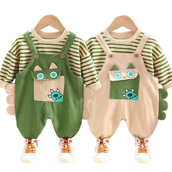 clothing sets 2pieces/set cute baby boy clothes children's girl casual striped overalls boutique kids conjunto, White
clothing sets 2pieces/set cute baby boy clothes children's girl casual striped overalls boutique kids conjunto, White