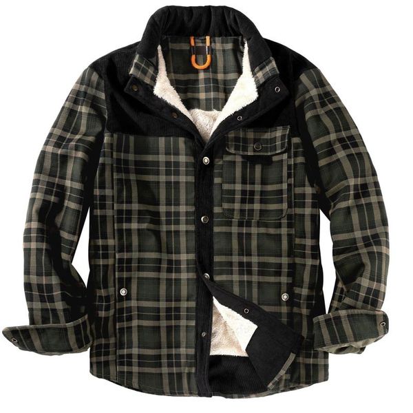 men's casual shirts 2021flanellen mannen klassieke plaid lange mouw knoppen camping warme voering fleece dikke katoenen winter shirt ja, White;black
men's casual shirts 2021flanellen mannen klassieke plaid lange mouw knoppen camping warme voering fleece dikke katoenen winter shirt ja, White;black