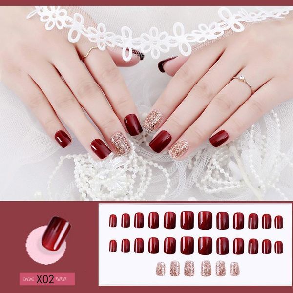 30pcs full cover soft material nail fashion colorful japanese style bride finger false nails for women1, Red;gold
30pcs full cover soft material nail fashion colorful japanese style bride finger false nails for women1, Red;gold