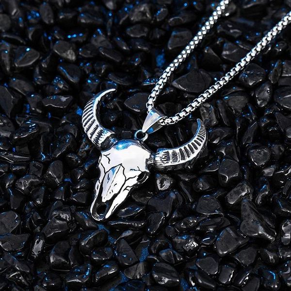 pendant necklaces 2022 ins necklace cow men's hip hop animal punk wholesale jewelry stainless steel, Silver
pendant necklaces 2022 ins necklace cow men's hip hop animal punk wholesale jewelry stainless steel, Silver