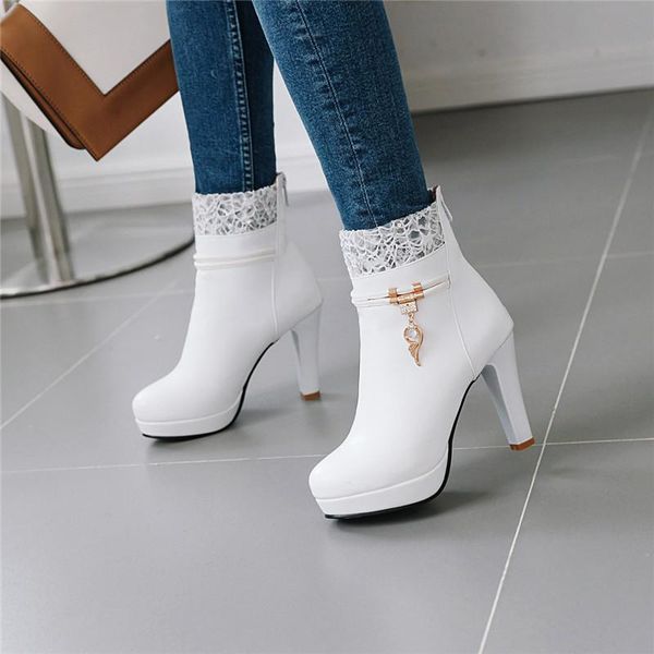 boots fashion high heels woman booties lace design princess platform party wedding womens shoes white black ankle winter
boots fashion high heels woman booties lace design princess platform party wedding womens shoes white black ankle winter