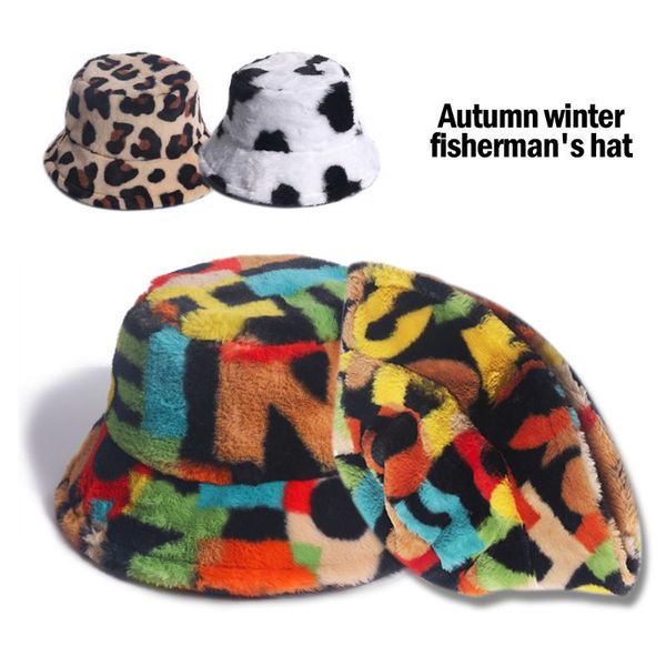 outdoor multicolor rainbow faux fur letter pattern bucket hats women winter soft warm gorros mujer, Black;white
outdoor multicolor rainbow faux fur letter pattern bucket hats women winter soft warm gorros mujer, Black;white