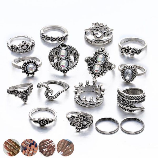 cluster rings famshin 14 design vintage crown crystal set for women boho opal midi finger ring 2021 female bohemian jewelry, Golden;silver
cluster rings famshin 14 design vintage crown crystal set for women boho opal midi finger ring 2021 female bohemian jewelry, Golden;silver