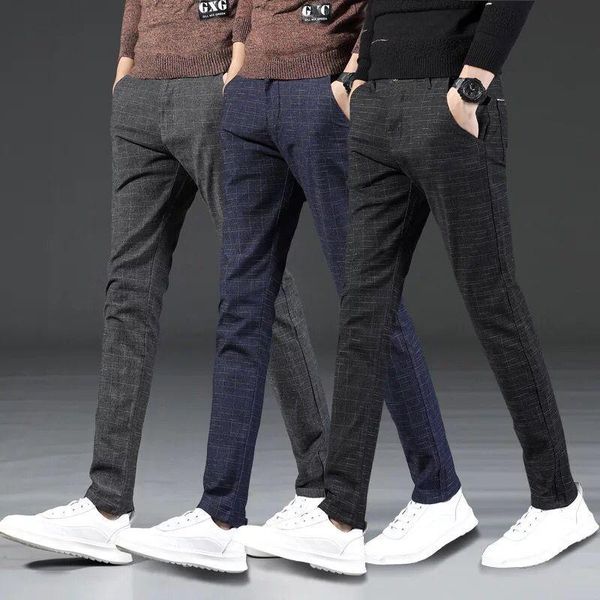 fashion men pants spring autumn trousers male classic business casual full length men's, Black
fashion men pants spring autumn trousers male classic business casual full length men's, Black