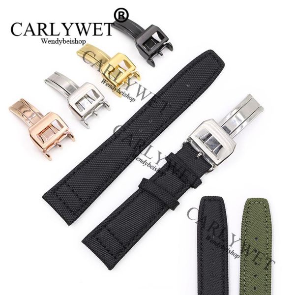 watch bands carlywet 20 21 22mm green black nylon fabric leather band wrist strap belt with stainless steel buckle, Black;brown
watch bands carlywet 20 21 22mm green black nylon fabric leather band wrist strap belt with stainless steel buckle, Black;brown