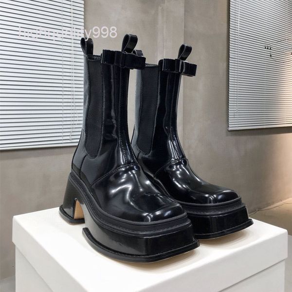 boots high end quality martin boots women's autumn and winter bow thick bottom increased small chelsea medium, Black
boots high end quality martin boots women's autumn and winter bow thick bottom increased small chelsea medium, Black
