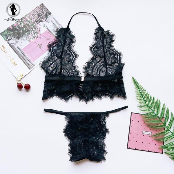 bras sets alinry lace bra set seamless bralettes lingerie women 3/4 cup wire transparent breathable halter underwear thong, Red;black
bras sets alinry lace bra set seamless bralettes lingerie women 3/4 cup wire transparent breathable halter underwear thong, Red;black