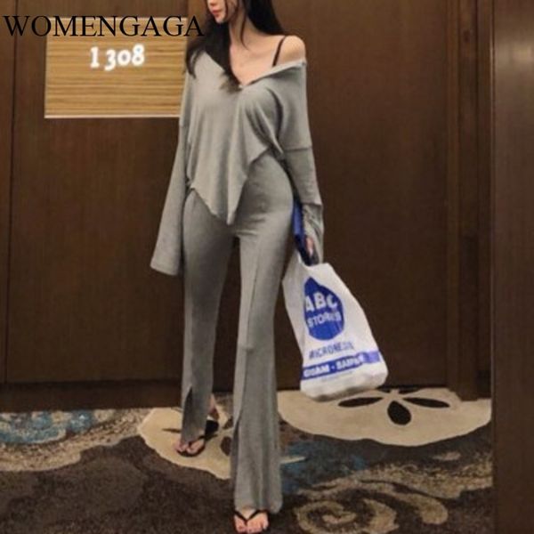 womengaga women's clothing autumn winter semi-open collar t-shirt + casual pants two-piece sports suit long-sleeved vii1 210603, White
womengaga women's clothing autumn winter semi-open collar t-shirt + casual pants two-piece sports suit long-sleeved vii1 210603, White