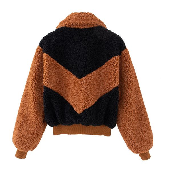 jackets lamb wool women's coat lapel to keep warm korean version harajuku fashion all-match color matching loose chic female jacket, Black;brown
jackets lamb wool women's coat lapel to keep warm korean version harajuku fashion all-match color matching loose chic female jacket, Black;brown