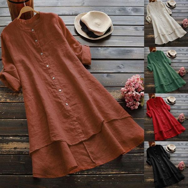 women o-neck daily shirts streetwear loose linen pure soild button long sleeve shirt blouse blusas s women's blouses &, White
women o-neck daily shirts streetwear loose linen pure soild button long sleeve shirt blouse blusas s women's blouses &, White