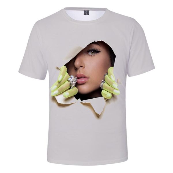 men's t-shirts 2021 eva queen 3d summer t-shirt short sleeve soft tee, White;black