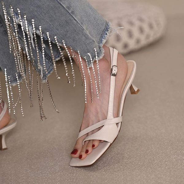 sandals korean style high heels design temperament summer shoes genuine leather stiletto clip toe mid-heel women pumps, Black
sandals korean style high heels design temperament summer shoes genuine leather stiletto clip toe mid-heel women pumps, Black