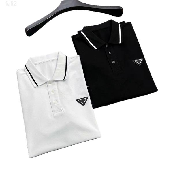 prad 22ss designer mens three button polo shirt business casual lapel triangle badge tee breathable black white m-xxxl
prad 22ss designer mens three button polo shirt business casual lapel triangle badge tee breathable black white m-xxxl