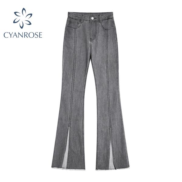 women's gray denim flare pants retro y2k hem split tide long pants female high waist loose rok relax ulzzang jeans trousers 210417, Blue
women's gray denim flare pants retro y2k hem split tide long pants female high waist loose rok relax ulzzang jeans trousers 210417, Blue