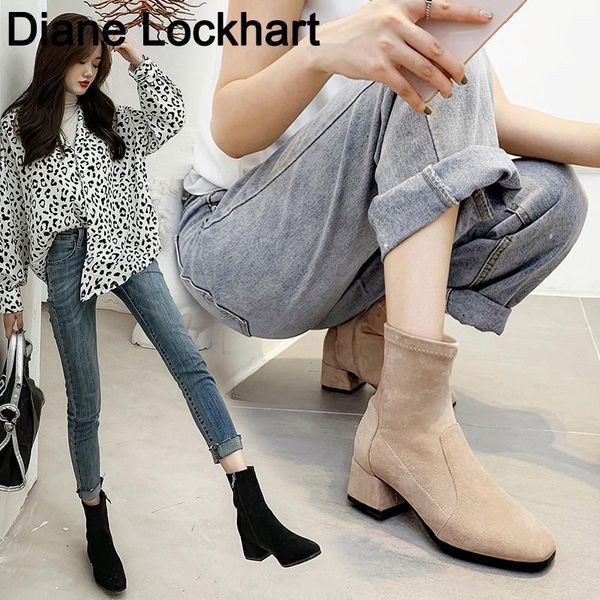 boots women's british style yarn elastic ankle boot thick heel high heels shoes woman all match female socks 2021 spring, Black
boots women's british style yarn elastic ankle boot thick heel high heels shoes woman all match female socks 2021 spring, Black