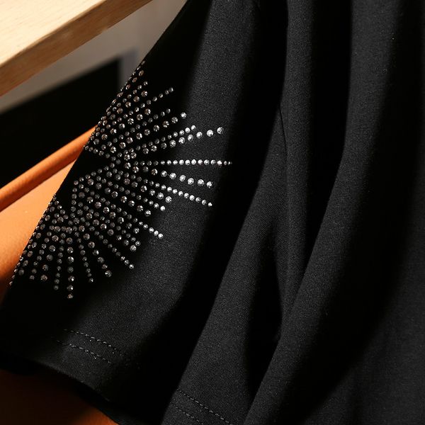 summer 2021 europe style new fashion loose plus size short-sleeve t-shirt for women personality casual diamonds female, White
summer 2021 europe style new fashion loose plus size short-sleeve t-shirt for women personality casual diamonds female, White
