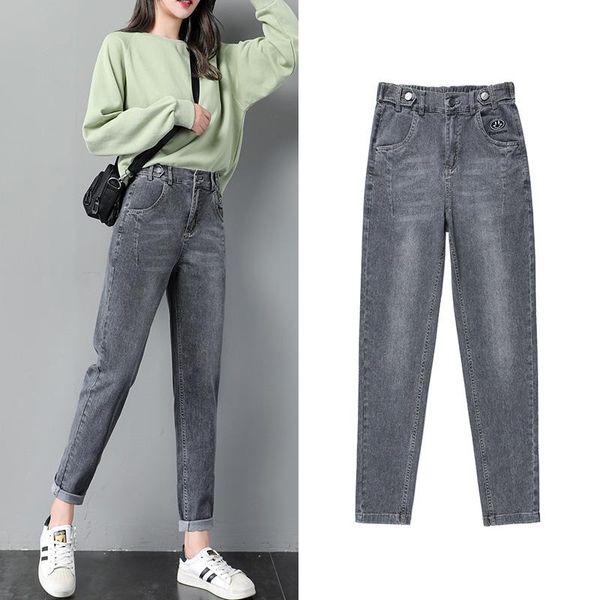 women's jeans 5xl 2021 autumn style korean elastic waist large size embroidered high loose harem pants, Blue
women's jeans 5xl 2021 autumn style korean elastic waist large size embroidered high loose harem pants, Blue