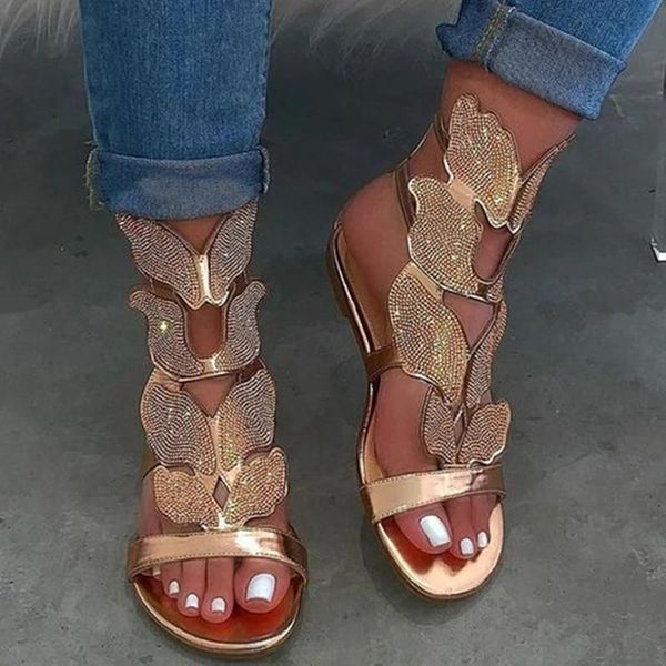summer fashion sequin butterfly rhinestone zipper sandals for women's outer wear flat open toe, Black
summer fashion sequin butterfly rhinestone zipper sandals for women's outer wear flat open toe, Black