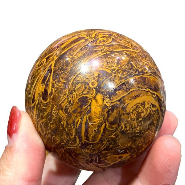 decorative objects & figurines 60-65mm natural golden silk jade ball healing crystal stone sphere for home decor
decorative objects & figurines 60-65mm natural golden silk jade ball healing crystal stone sphere for home decor