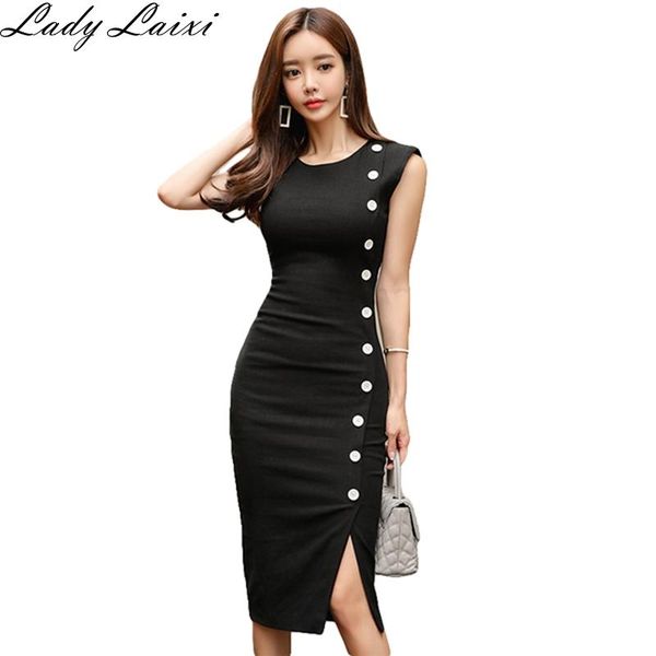 casual dresses 2021 summer long midi party dress women black single-breasted buttons slim pencil bodycon formal, Black;gray
casual dresses 2021 summer long midi party dress women black single-breasted buttons slim pencil bodycon formal, Black;gray