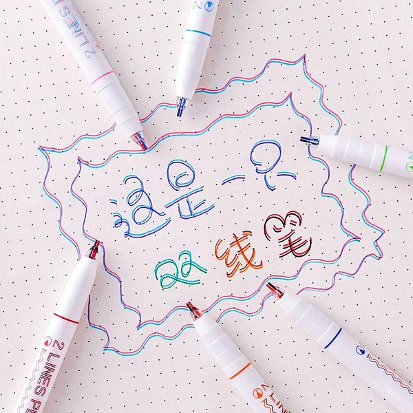 highlighters dream double line pen color marking drawing small artifact for students to take notes with fluorescent outline school, Black;red
highlighters dream double line pen color marking drawing small artifact for students to take notes with fluorescent outline school, Black;red
