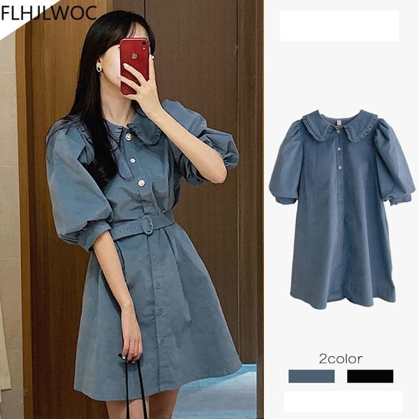 casual dresses summer korea japanese chic feminine vestidos women fashion cute sweet girls short sleeve date robe belt 9xd9, Black;gray
casual dresses summer korea japanese chic feminine vestidos women fashion cute sweet girls short sleeve date robe belt 9xd9, Black;gray