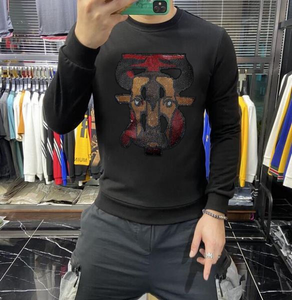 men's hoodies & sweatshirts the of the male sportswear drill sweatshirts man elastic sleeve long neck strass hoodies, Black
men's hoodies & sweatshirts the of the male sportswear drill sweatshirts man elastic sleeve long neck strass hoodies, Black